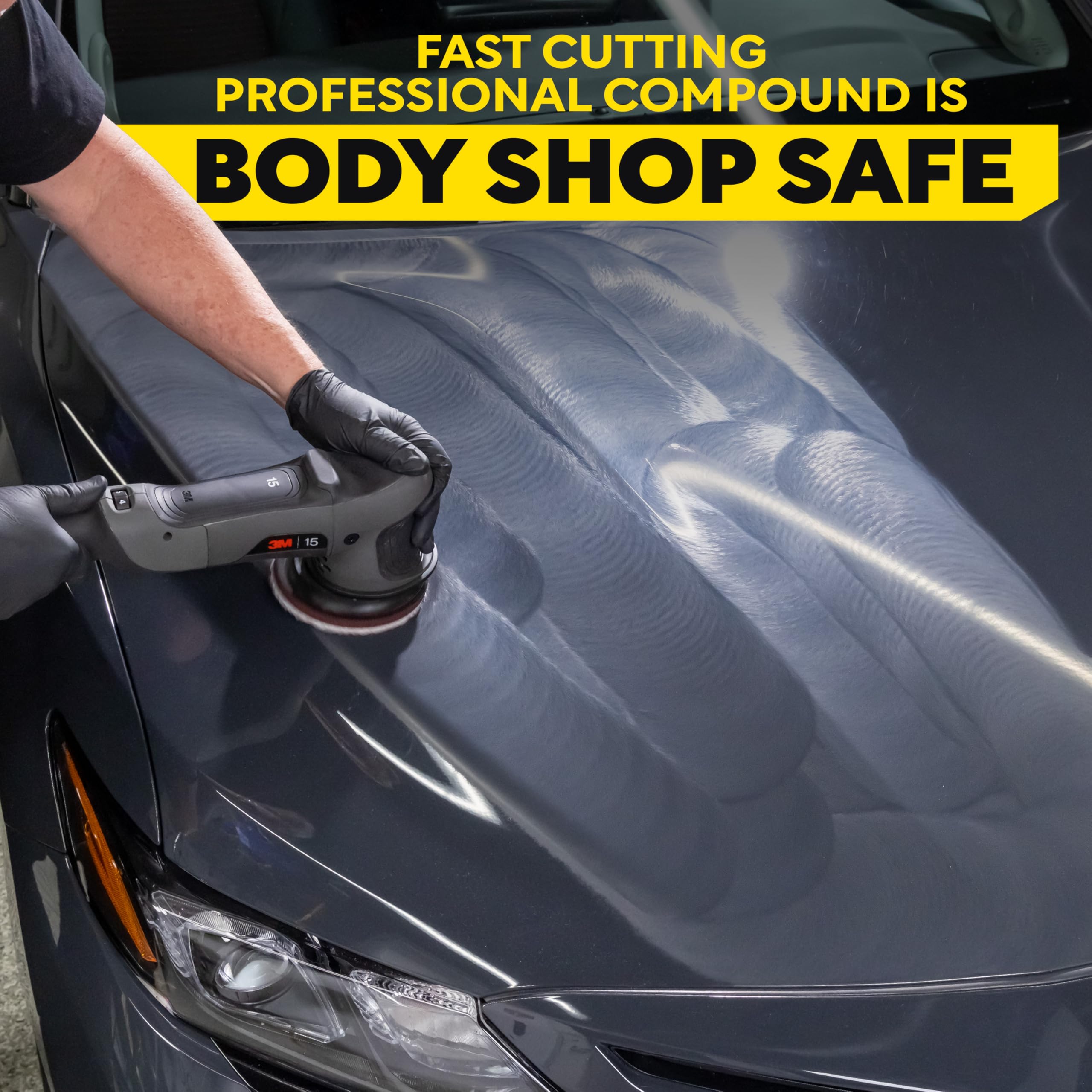 Mirror Glaze Meguiar's Pro Speed Compound, A Glaze Designed for The Exterior of Your Car, Removes Deep Scratches, Holograms, and Severe Swirls Using Advanced Technology, 1 Gallon Container