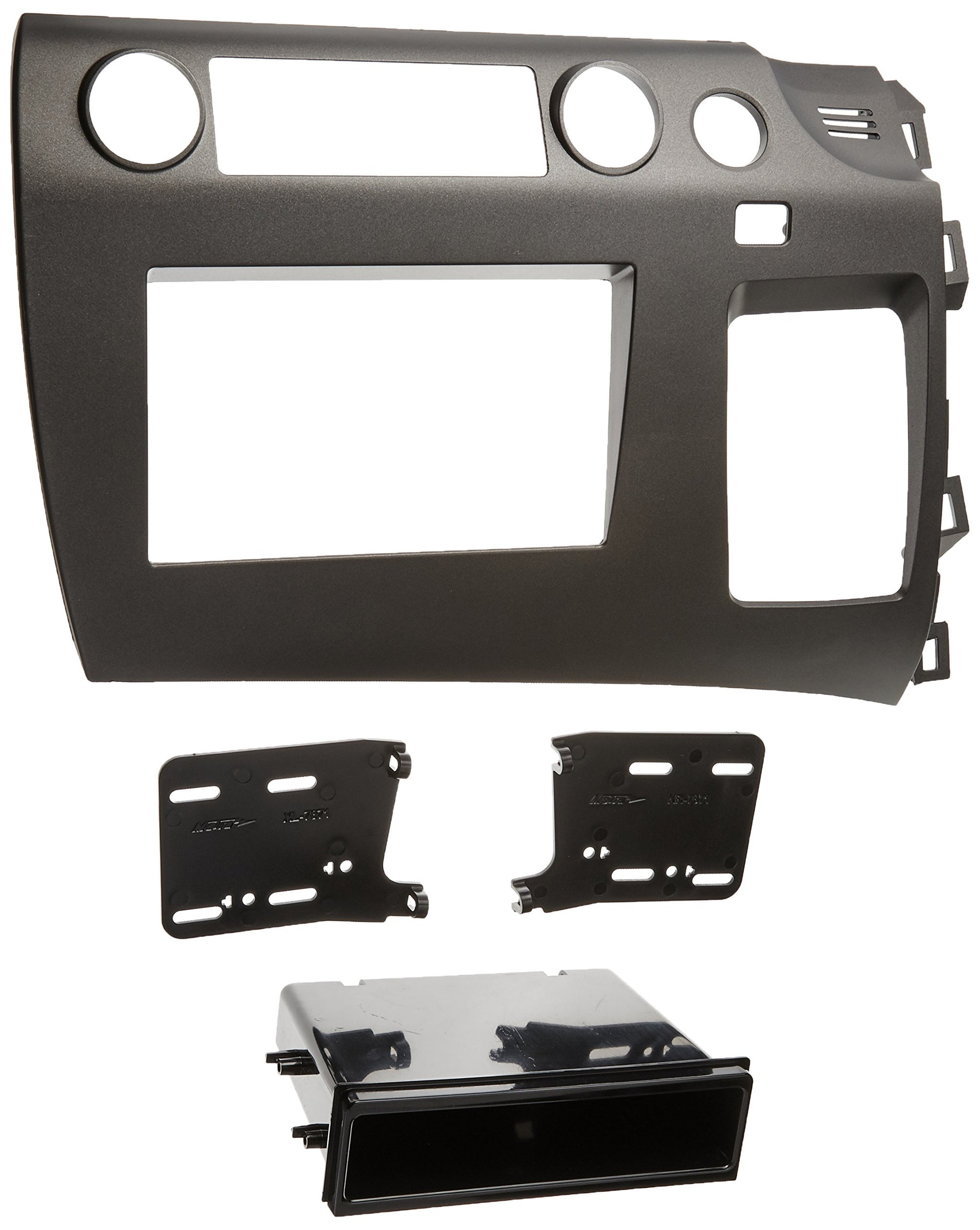 Metra Electronics 99-7871 Installation Kit for Single DIN/Double DIN 2006-2009 Honda Civic Vehicles Charcoal Grey