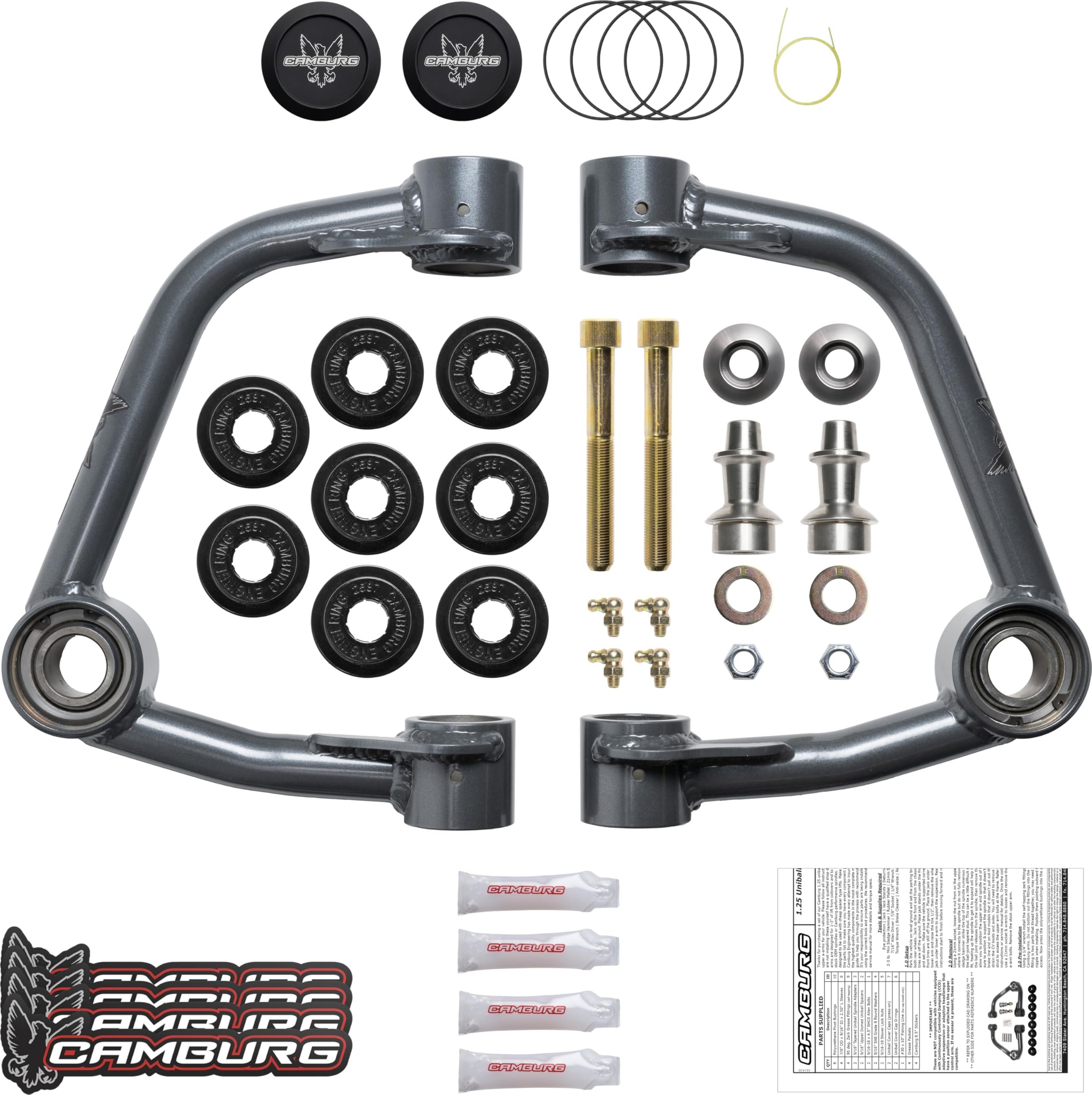 Camburg Front Suspension Upper Control Arm Kit CAM-110210: Compatible with 2021-2024 Ford F-150 (Excludes Raptor)