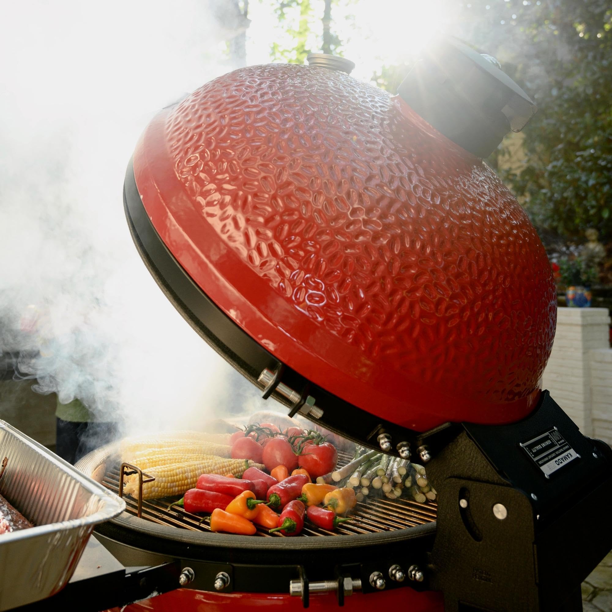 Kamado Joe Big Joe II Stand Alone Charcoal Grill, Blaze Red BJ24NRHC