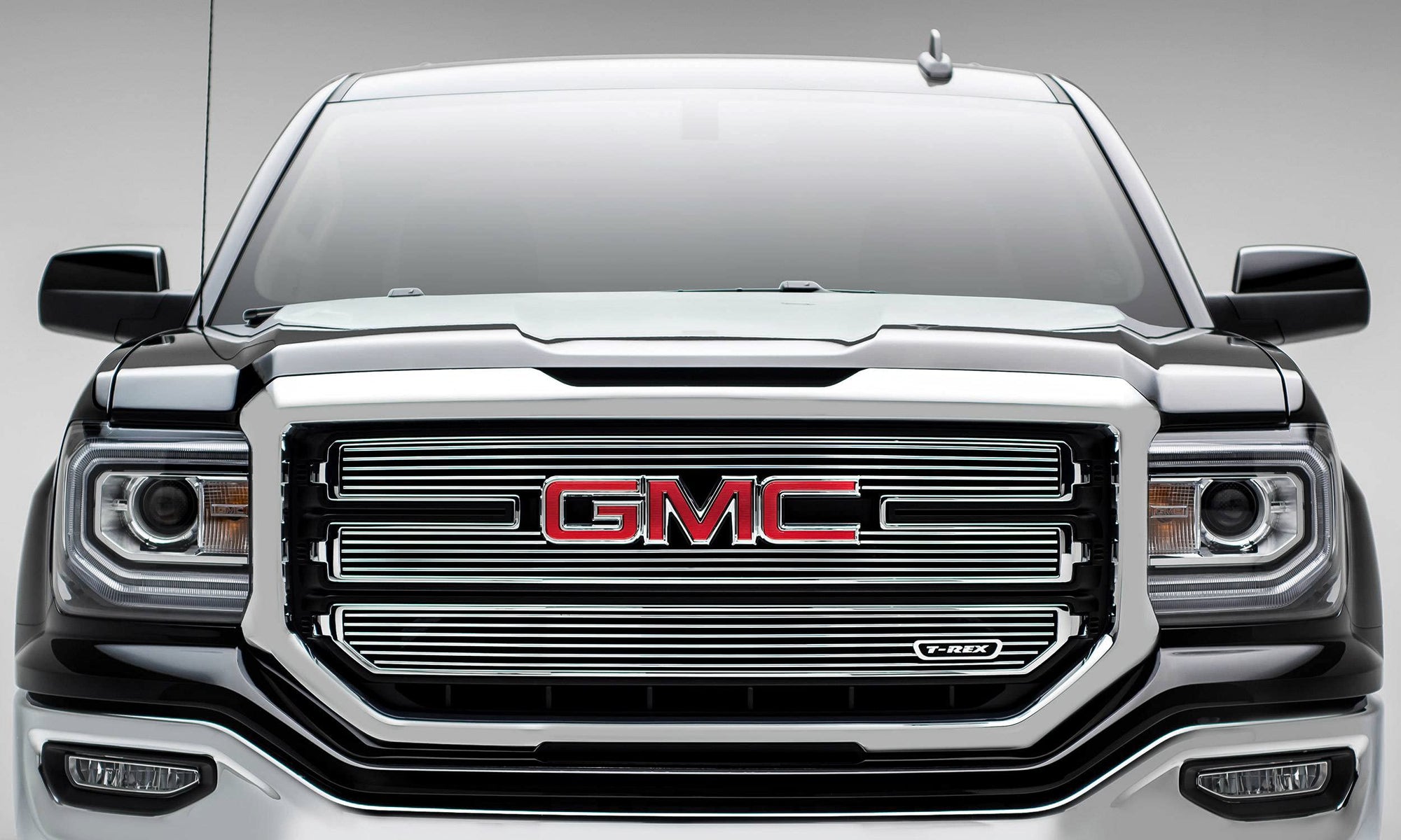2016-2018 Sierra 1500 SLT T-Rex Grilles Billet Grille, Polished, 3 Pc, Overlay - PN #21215