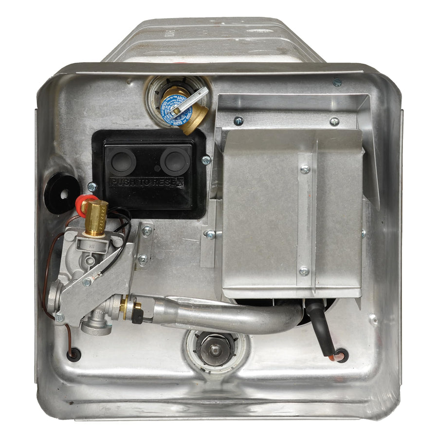 10 Gallon Suburban Advantage RV Tank Water Heater SW10DEL - Porcelain Lined Steel Tank with Direct Spark Ignition (DSI), Incoloy Electric Element, and 12VDC Relay (5244A)