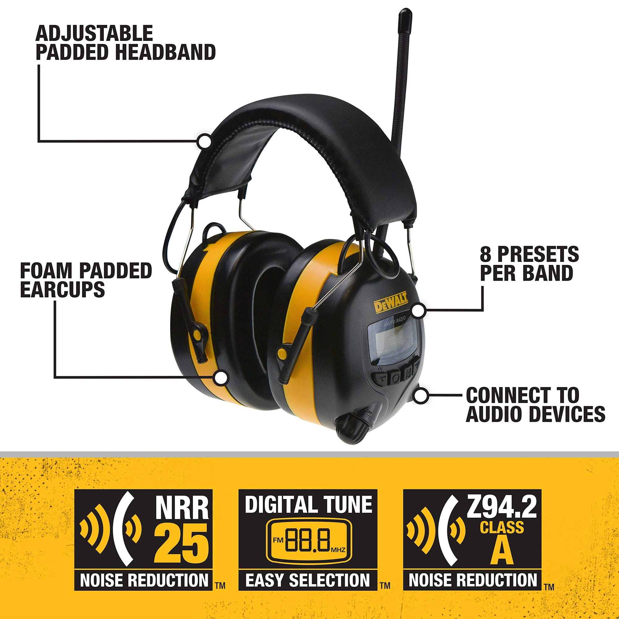 DeWalt Industrial DPG15 Safety Electronic Hearing Muff