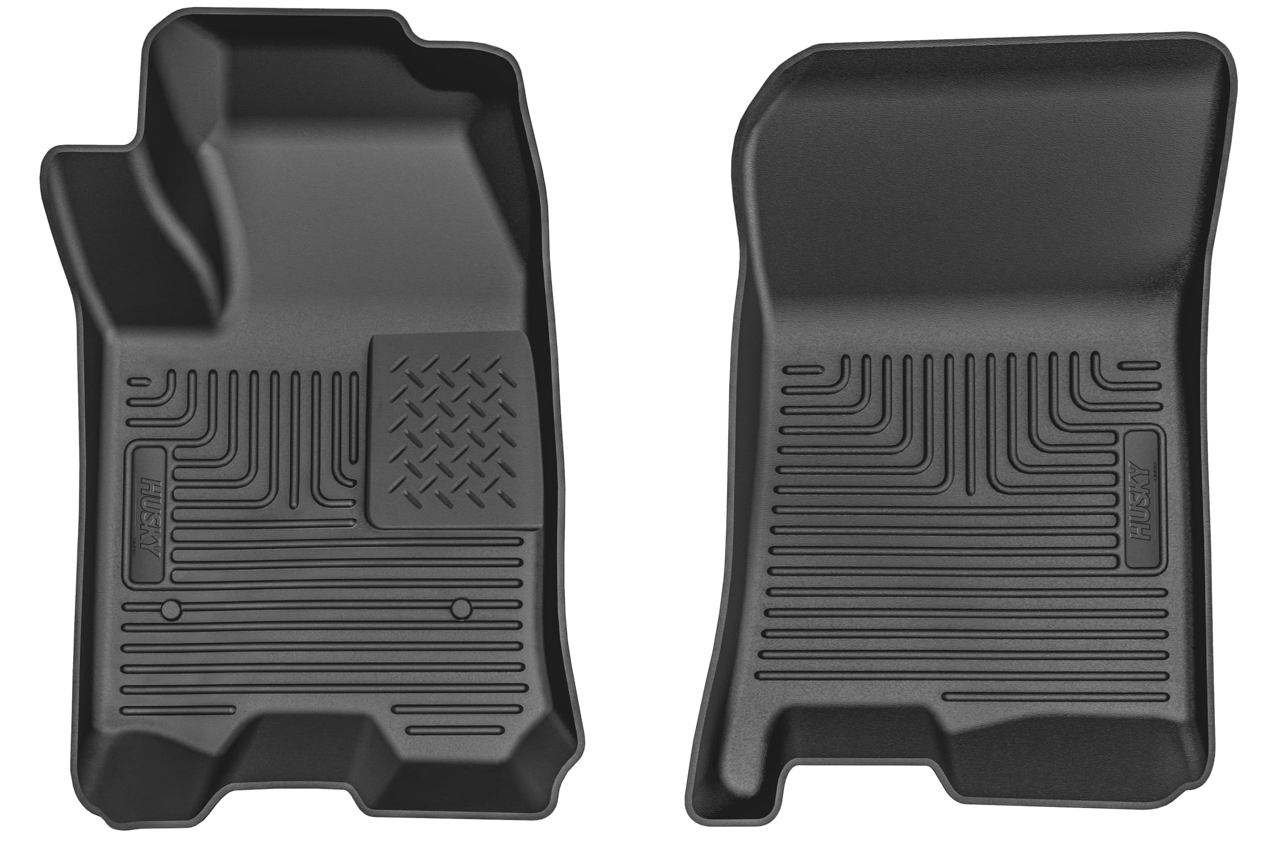 Husky Liners X-act Contour Floor Mats | 2024-2026 Chevrolet Colorado & GMC Canyon Crew CAB ONLY Fits | Front Row, 2-pc Black - 54961
