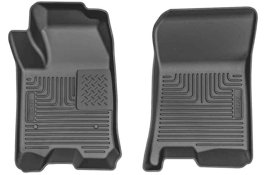 Husky Liners X-act Contour Floor Mats | 2024-2026 Chevrolet Colorado & GMC Canyon Crew CAB ONLY Fits | Front Row, 2-pc Black - 54961