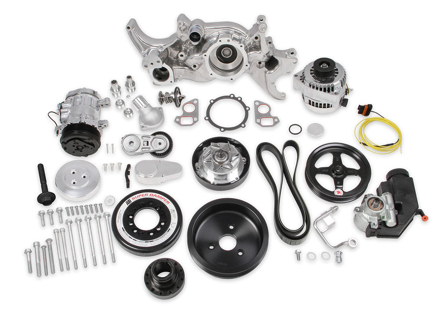 Premium Polished Holley 20-190P Mid-Mount LS7 Complete Accessory System