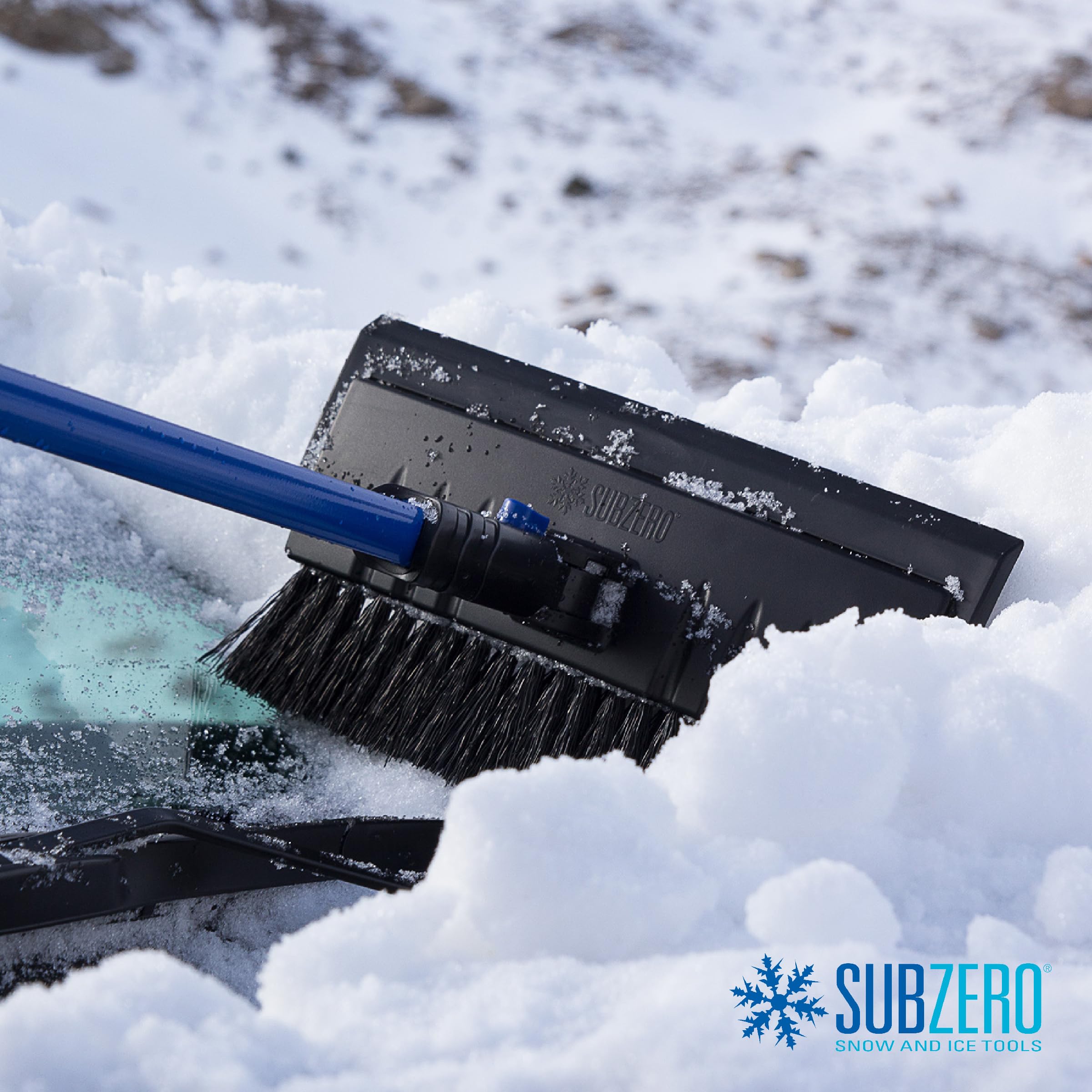 Avalanche Snowbroom SubZero 14015 54" for Truck, Car with Pivoting Brush Head and Squeegee