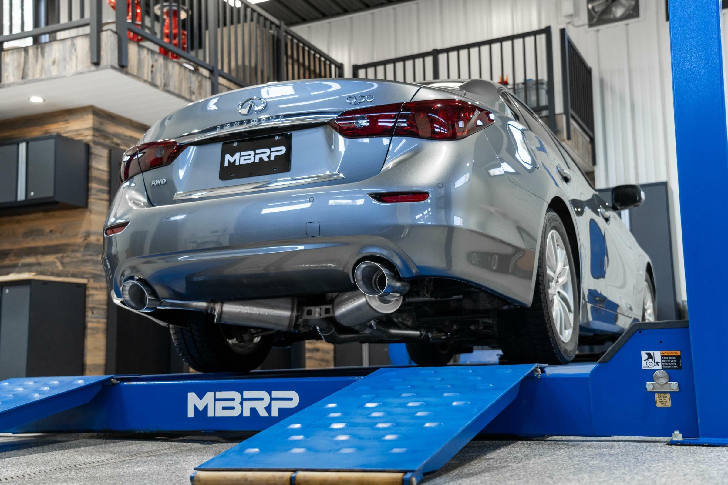 16-22 Infiniti Q50 MBRP 3.0L RWD/AWD 3in Cat-Back Dual Split Rear Street Version T304