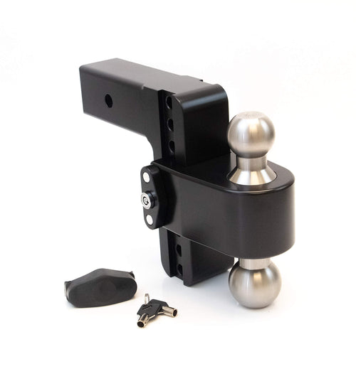 Drop Hitch Receiver Weigh Safe LTB6-2.5-CER-BLA: 2.5 Inches Adjustable, Black