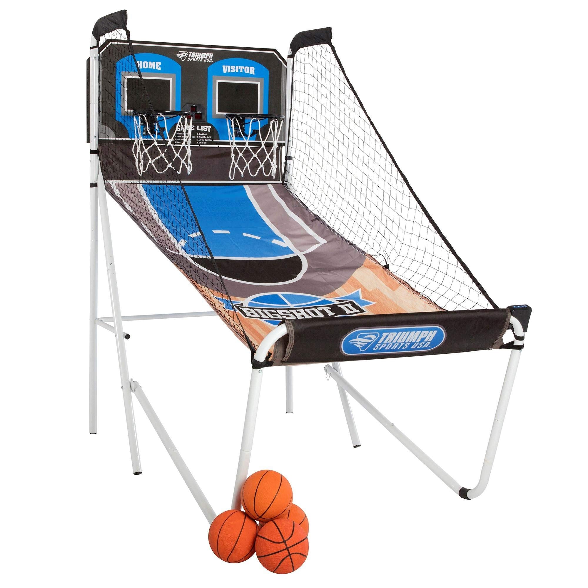 Big Shot II Triumph Sports Double Shootout Basketball Game - LED Scorer - 8 Game Modes - 4 Basketballs
