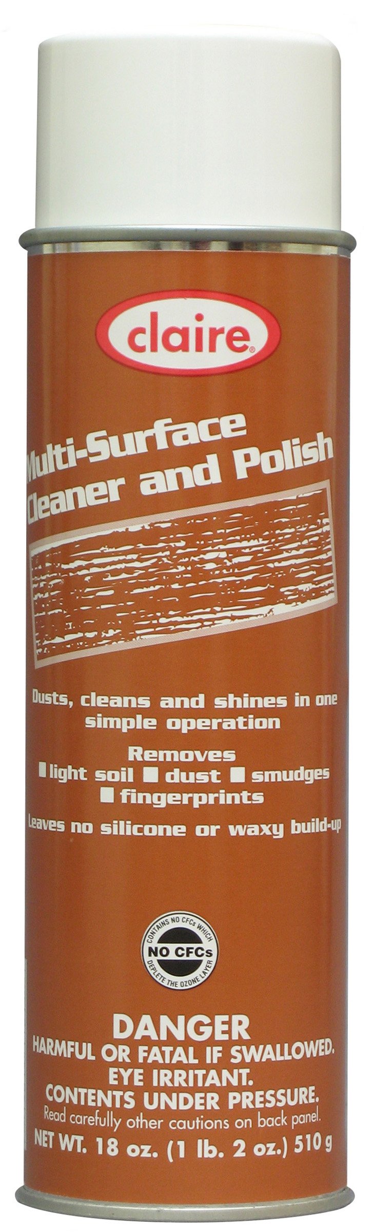 18 Oz. Claire C-814 Multi-Surface Cleaner & Polish Aerosol Can (Case of 12)