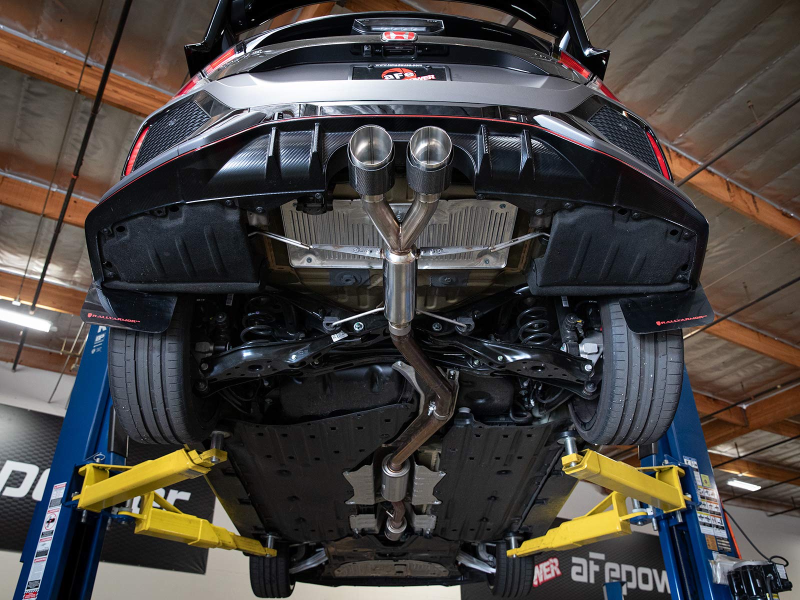 Takeda aFe 2.5in 304SS Axle-Back Exhaust System 17-19 Honda Civic Type R L4-2.0L (t)