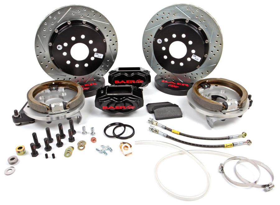 Brake System BAER BRAKES 4302315B-BKCZ (13" Rear SS4+ w/Park Brake Black 75-81 GM F Body Stock C Clip Rear End), 1 Pack