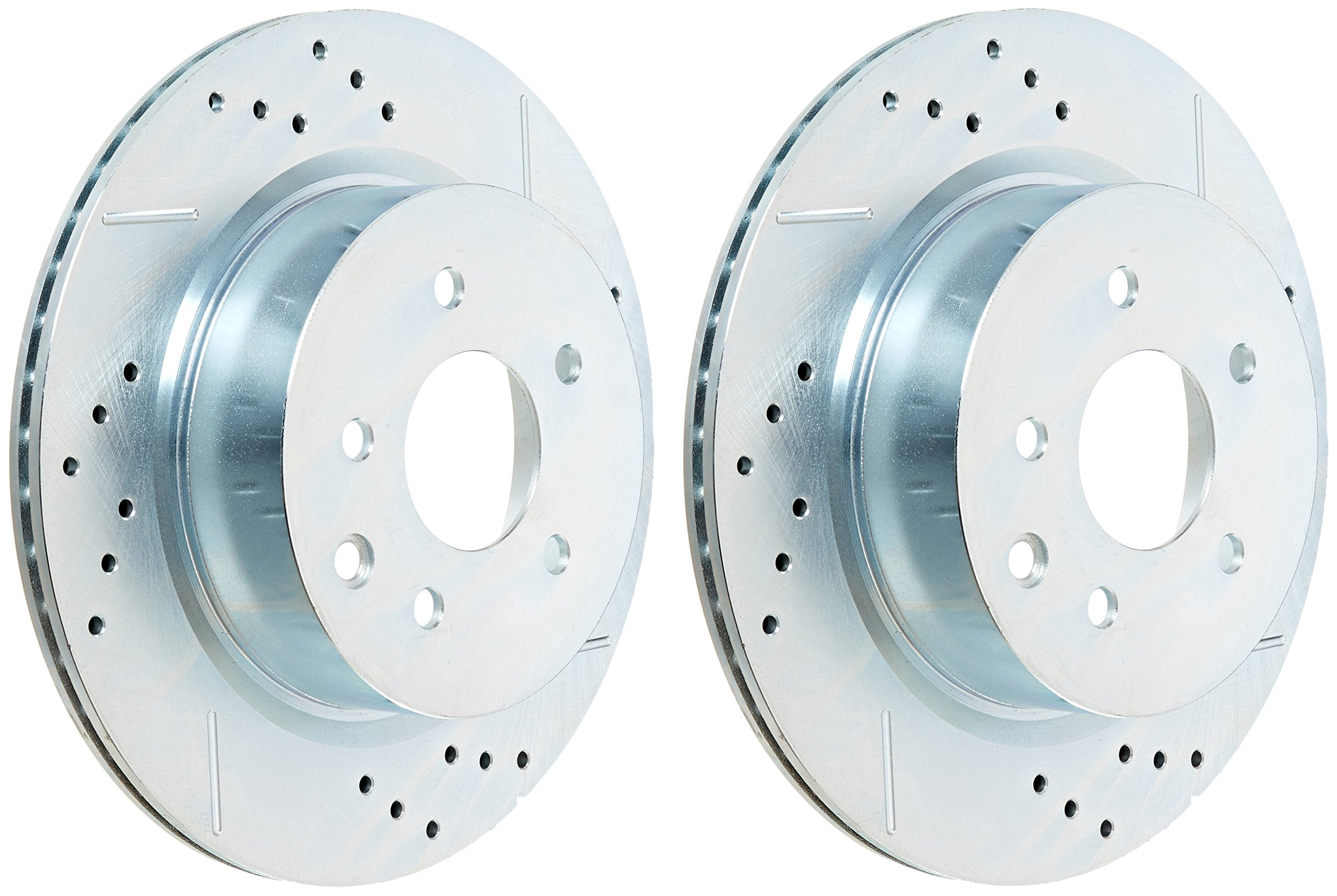 Power Stop Rear Drilled & Slotted Rotor Pair For EX35, E, G25, G35, G37, M35, M45, INFINITI, QX50, 350Z, 370Z, Maxima, Maxima, Z [Model Specific] JBR1144XPR