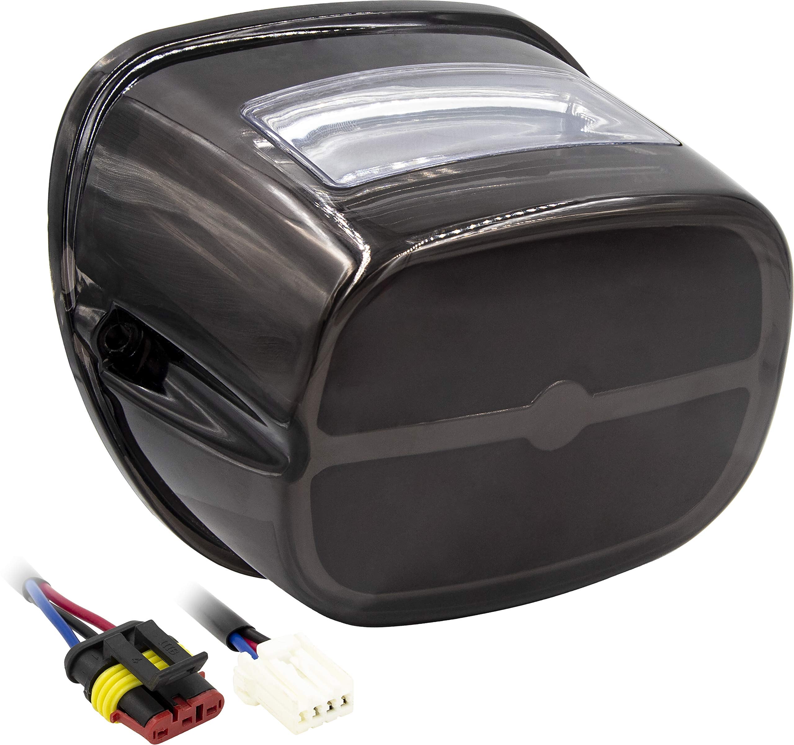 OE Style Saddle Tramp - LED Replacement Taillight - Smoke Lens 1999-2009, Fender Edge Lights & Taillights (BC-HDTL8)