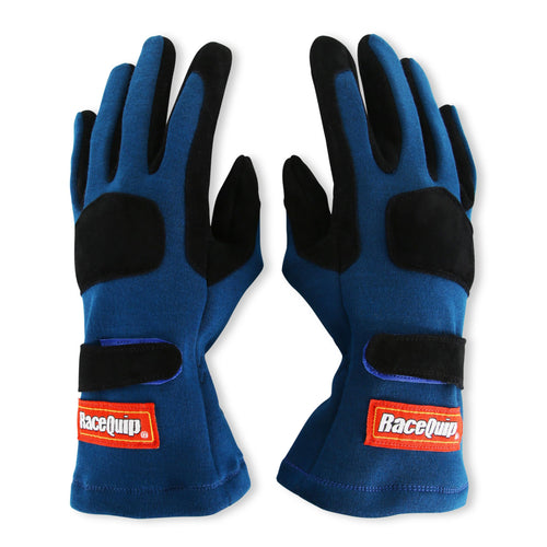355026RQP RaceQuip® 355 Series Driving Gloves - SFI 3.3/5 - Black/Blue - XL