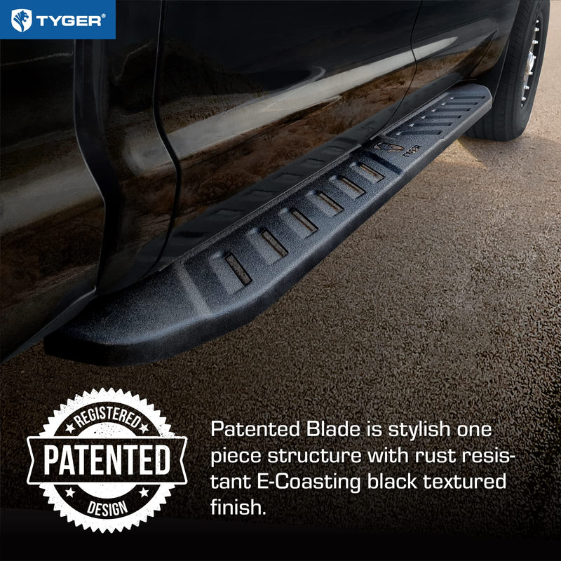6.6" Blade Running Boards Tyger Auto Compatible with 2019-2026 Ford Ranger | Supercrew Cab | TG-BL2F7318 | Side Step Nerf Bars