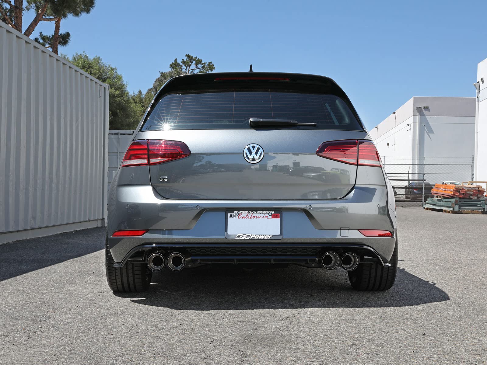 MACH Force-Xp aFe Power 49-36430-C 3 IN to 2-1/2 IN Stainless Steel Cat-Back Exhaust System, Carbon Fiber fits Volkswagen Golf R 15-19 L4-2.0L (t)