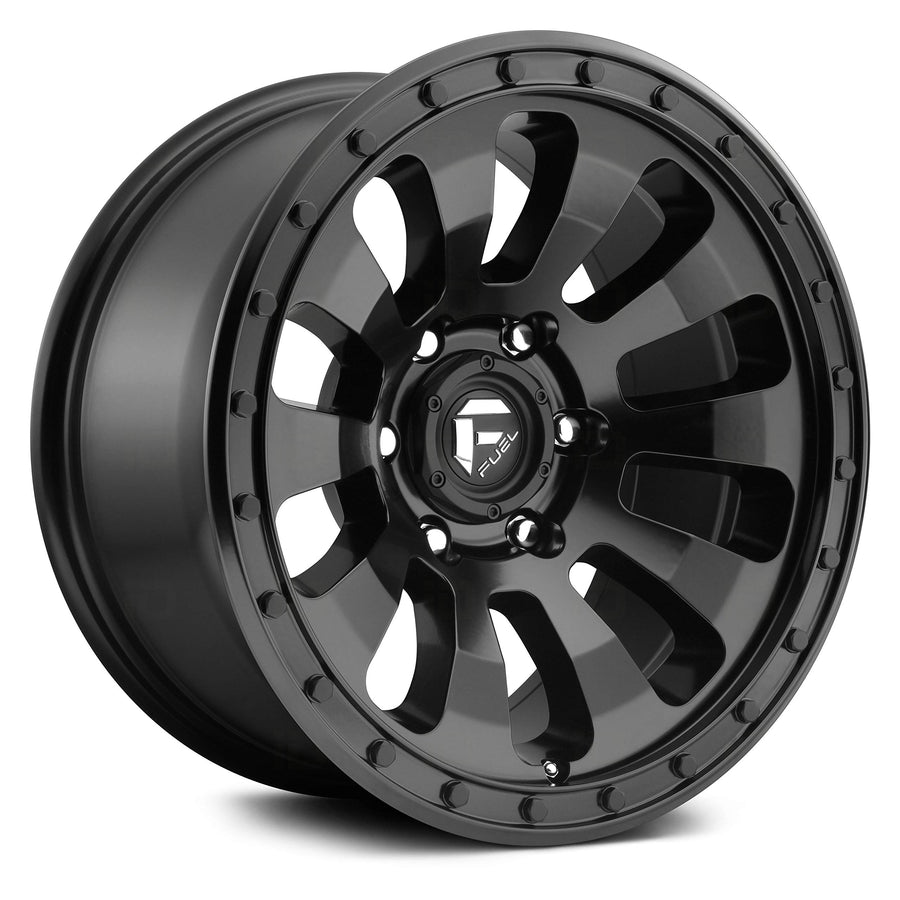 1PC Fuel D630 TACTIC 17x9, Bolt Pattern: 5x5/, Offset: -12, MATTE BLACK, set of