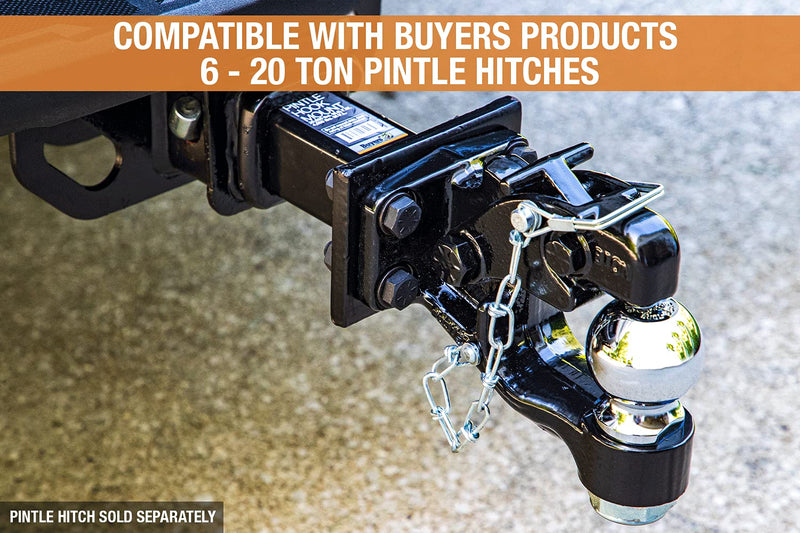 PM84 Buyers Products Pintle Hook Mount – 1 Position Adjustable Trailer Hitch Receiver for 2 Inch Trucks, 20,000 lb MGTW – Heavy-Duty Tow Hitch, 4,000 MVL Rated, 9"