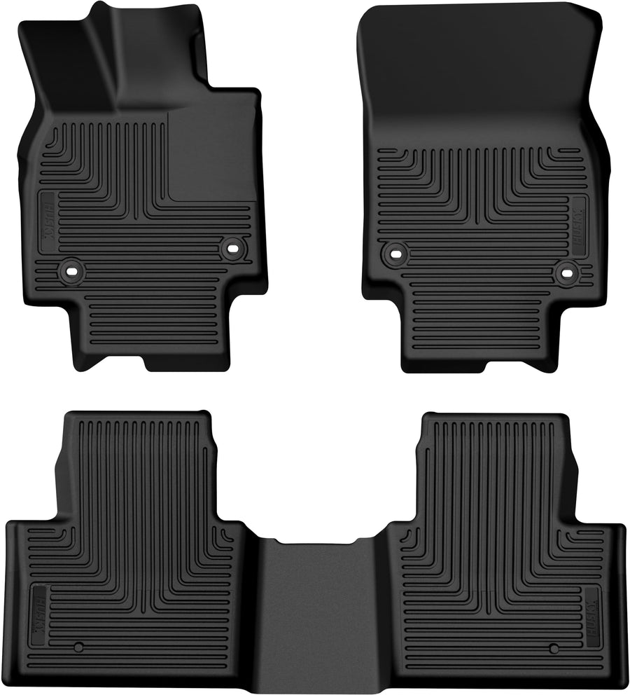 Weatherbeater Husky Liners Floor Mats | Fits 2024-2025 Toyota Crown | Front & 2nd Row, 3-pc Black - 95431