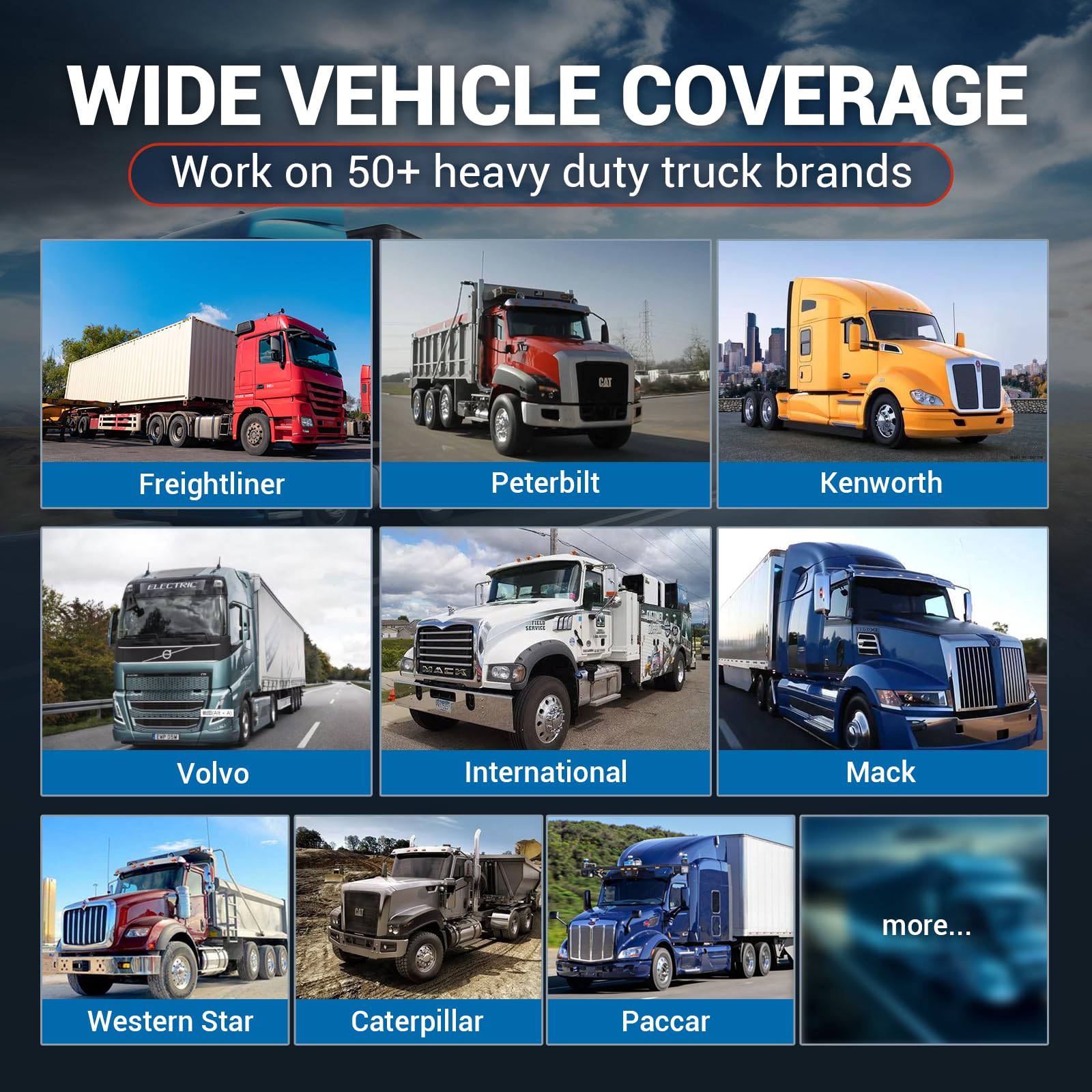 Millennium HD ProA LAUNCH Heavy Duty Truck Scanner All System Diesel Diagnostic Scan Tool with 8 Service Functions, for Freightliner Peterbilt Kenworth Western Star Mack (Use in The US & CAN)