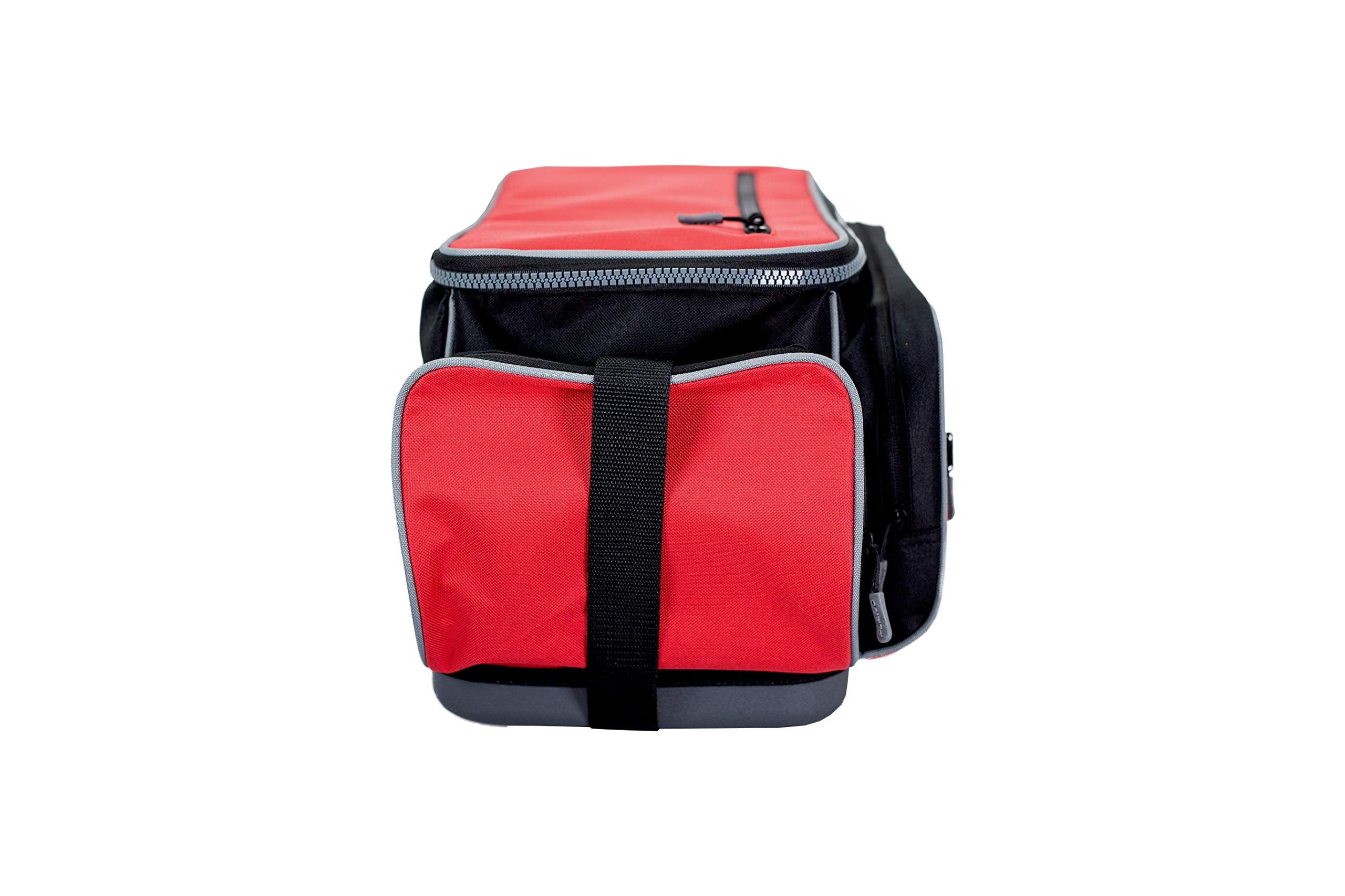 Plano 3700 Weekend Series Deluxe Tackle Case, Large, Red Fabric, Includes 2 Stowaway Utility Storage Boxes, Soft Fishing Tackle Bag, Premium Storage