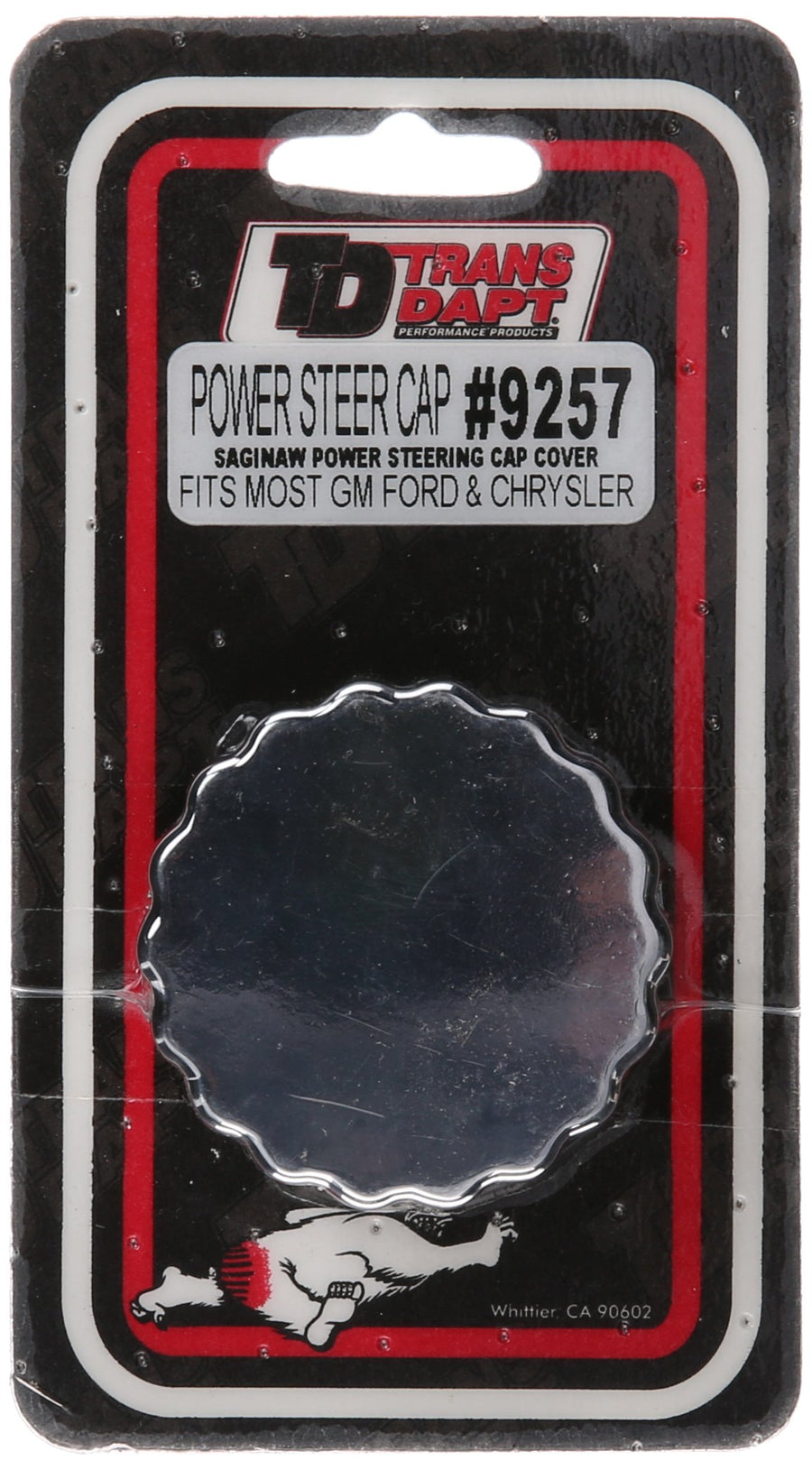 Chrome Trans-Dapt Power Steering Cap 9257