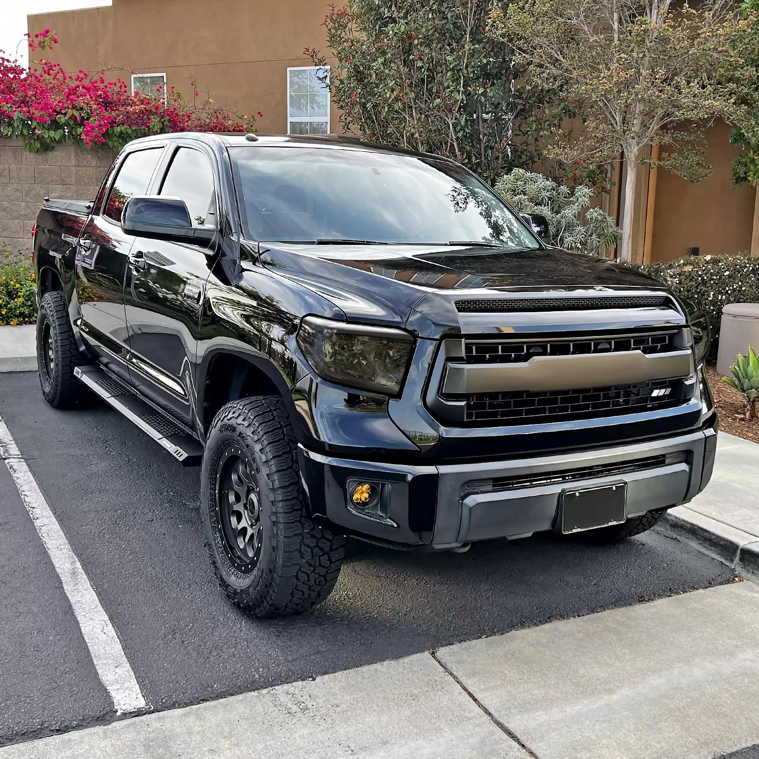 Smoke Spec-D Tuning Headlights w/LED Tube Compatible with 2014-2021 Toyota Tundra, Left + Right Pair Headlamp Assembly