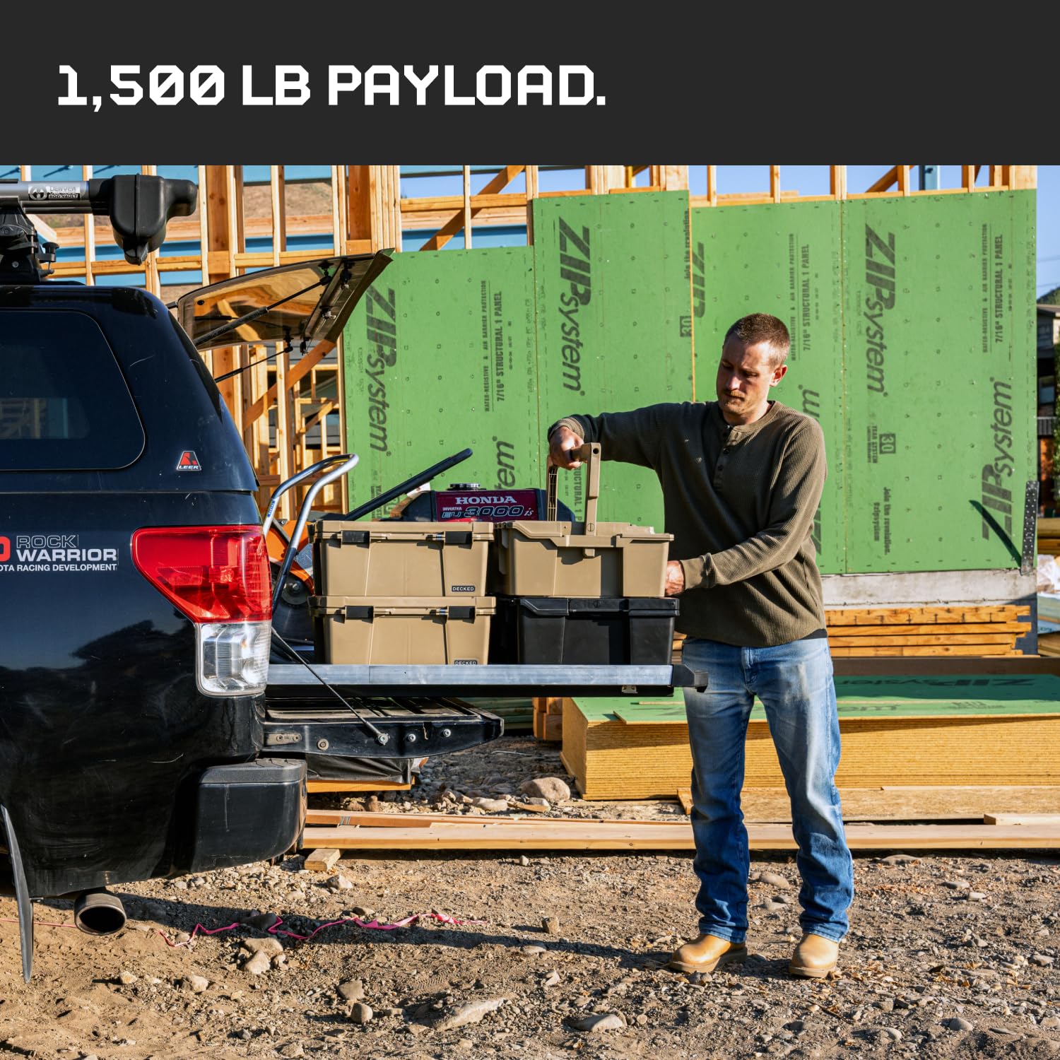 1500 lb Capacity CargoGlide XL Truck Bed Slide – 100% Extension, Heavy-Duty Pickup Cargo Slide for Easy Bed Access – Compatible with CargoGlide 1500XL / 100% / 48" W / 80" L for Fullsize - Super