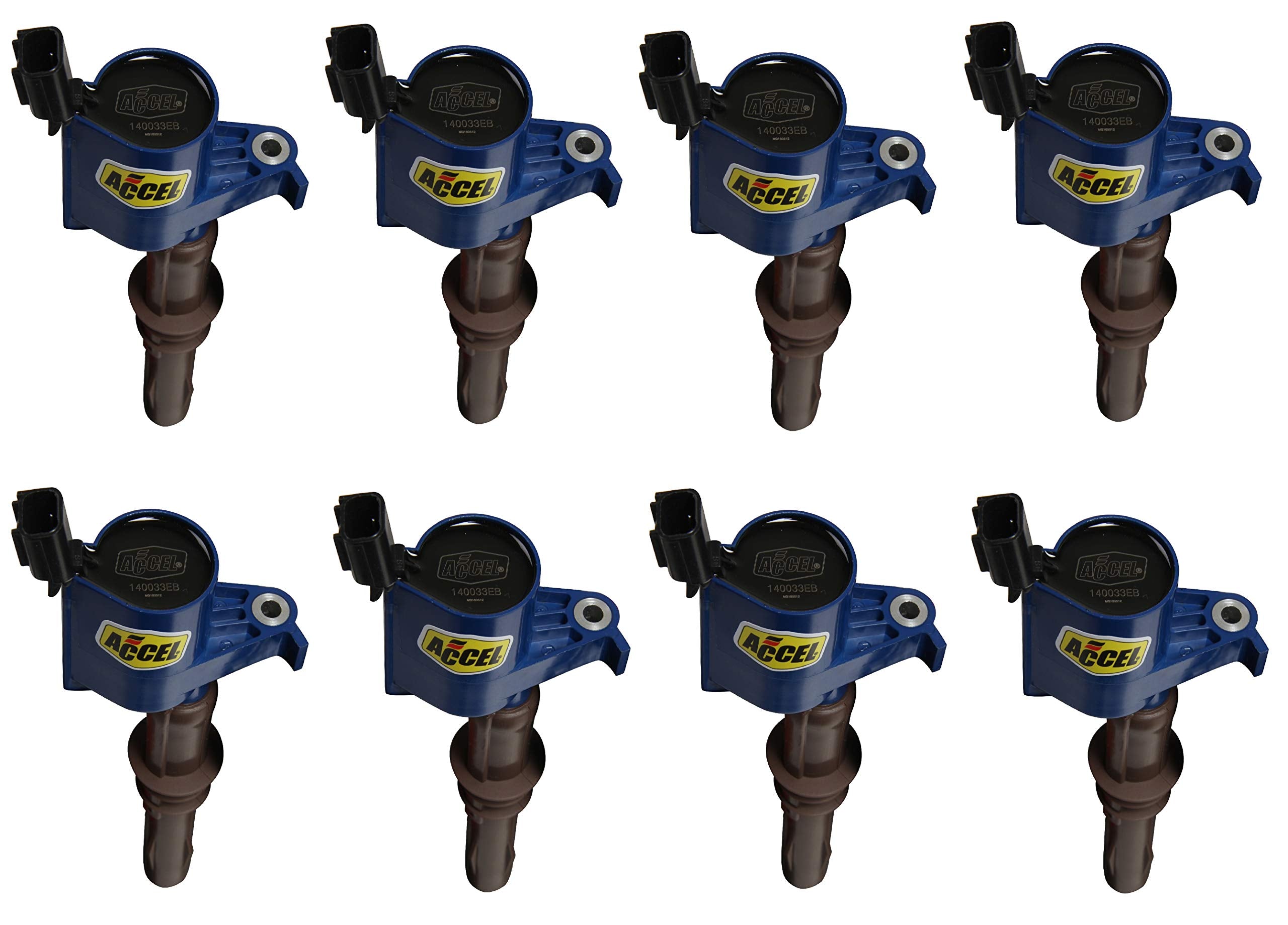 SuperCoil ACCEL 140033EB-8 Ignition Coil - Blue, 8-Pack