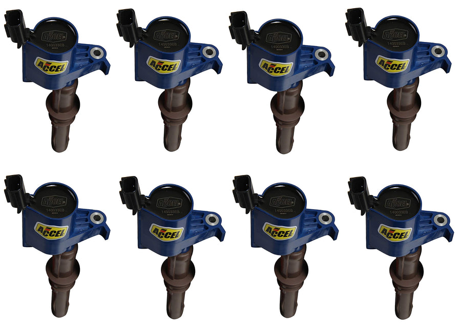 SuperCoil ACCEL 140033EB-8 Ignition Coil - Blue, 8-Pack