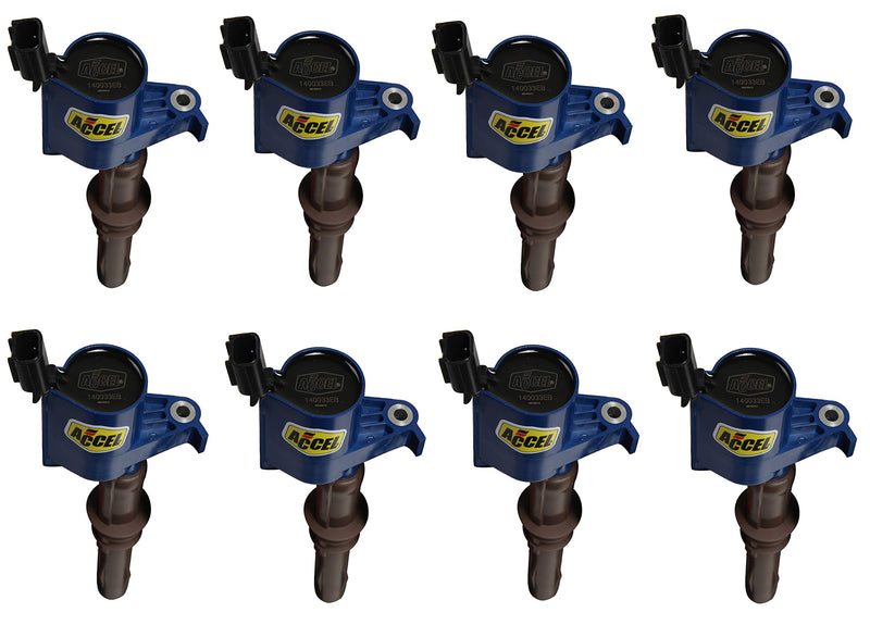SuperCoil ACCEL 140033EB-8 Ignition Coil - Blue, 8-Pack