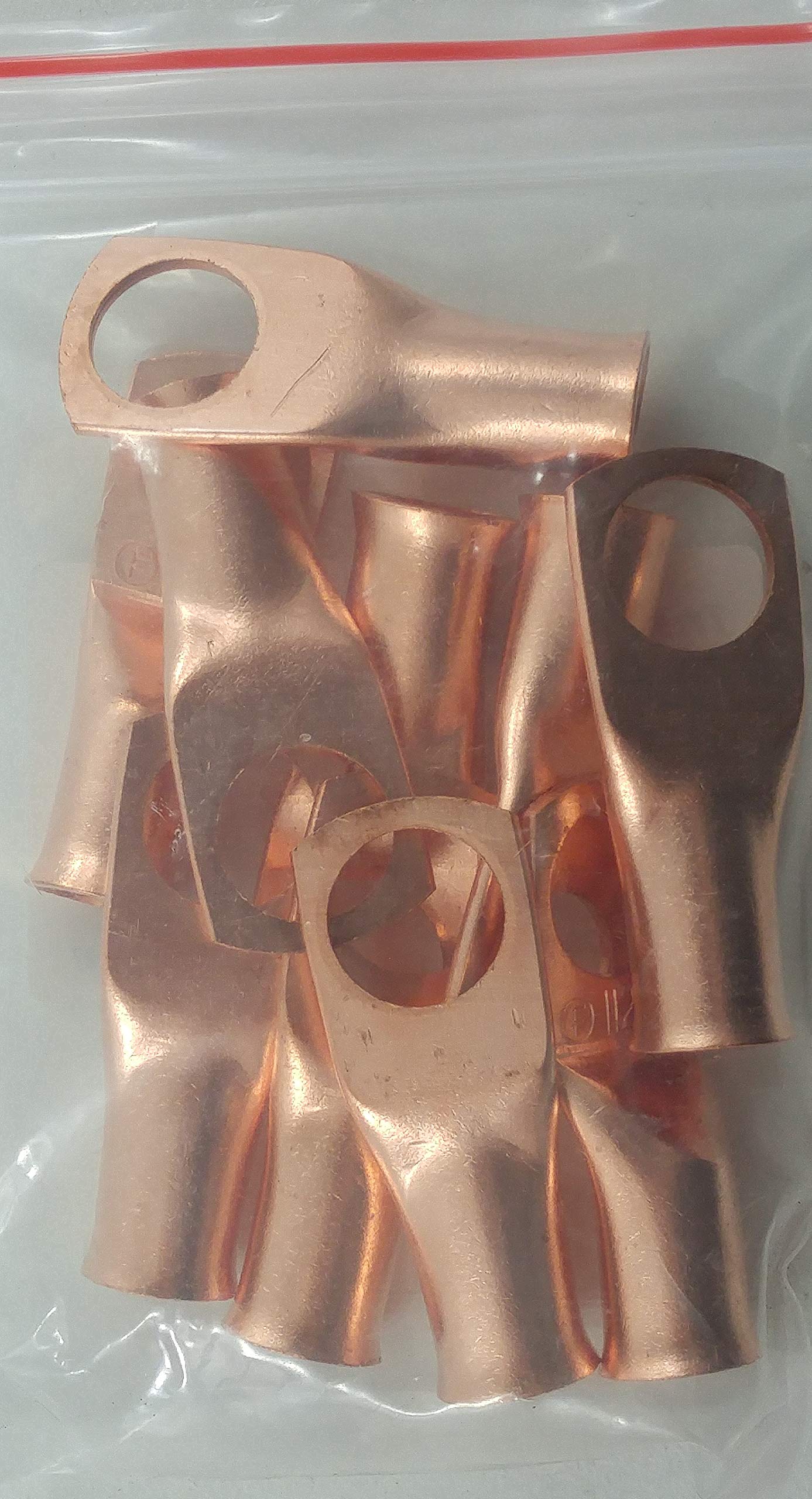 Copper Ring Terminal Install Bay 1 Gauge 1/2 Inch 10 Pack - CUR112