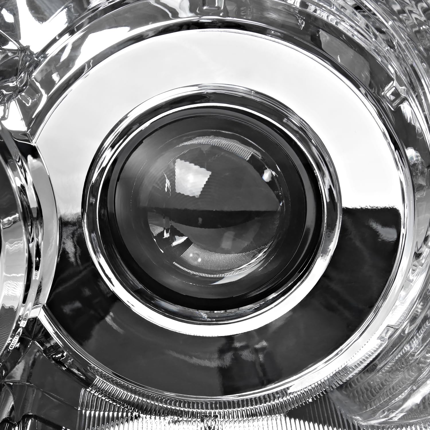 Chrome Projector Headlights SPEC-D TUNING Compatible with 2006-2009 Toyota 4Runner SR5 Limited, Left + Right Pair Headlamps Assembly