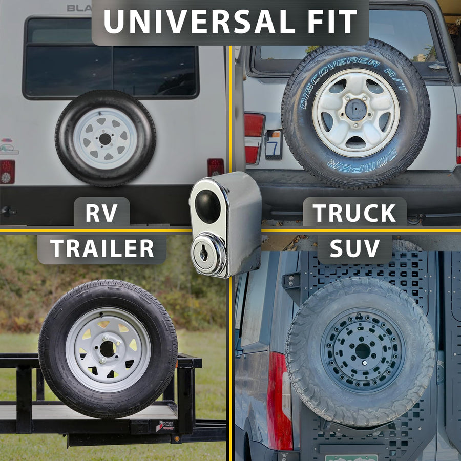 Trimax - Spare Tire Nut Lock TNL740 for Side Mount Spare Tires, Easy Install - for SUV, Trailer Tire, and More - 1 Pack