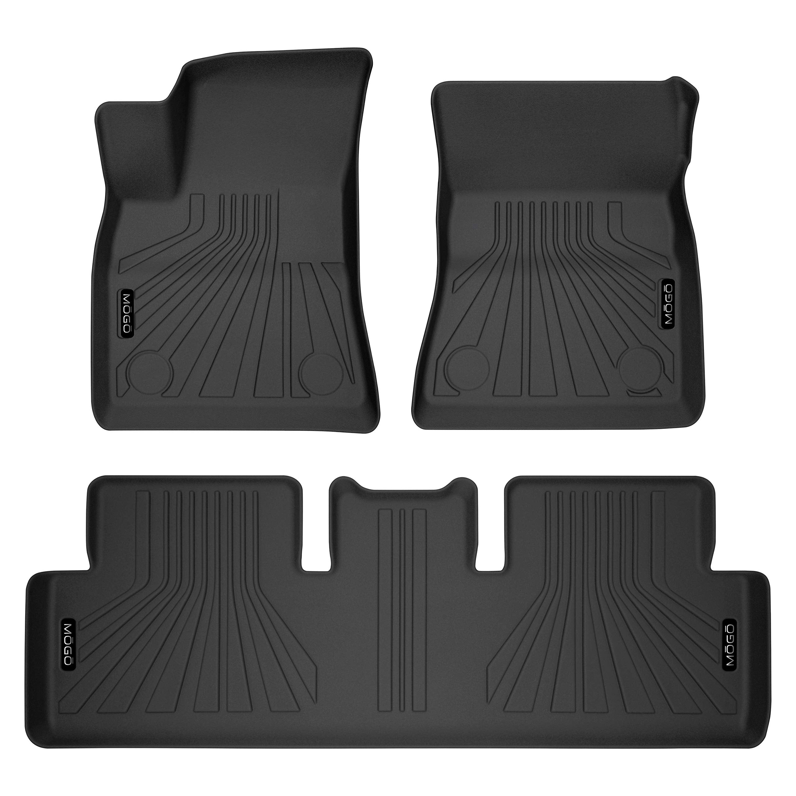 Husky MOGO Liners | Front & 2nd Seat Floor - Black | 70458 | Fits 2018-2019 Tesla Model 3 1 Pcs