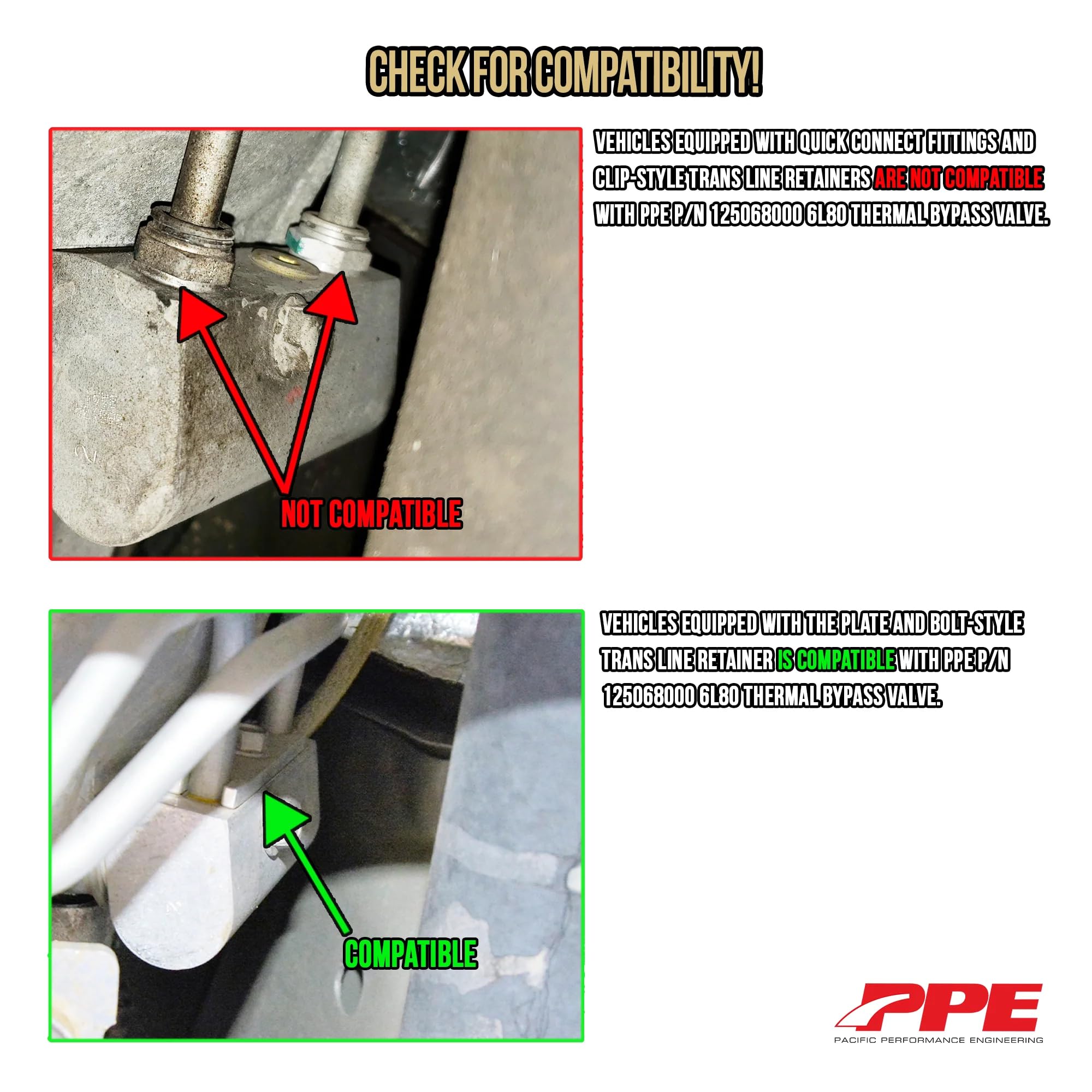 PPE Automatic Transmission Fluid Thermal Bypass Valve Pacific Performance Engineering Compatible with 2014-2018 GM Tahoe Silverado Sierra 1500 Escalade Yukon 6L80 5.3L 6.2L 4.3L 125068000