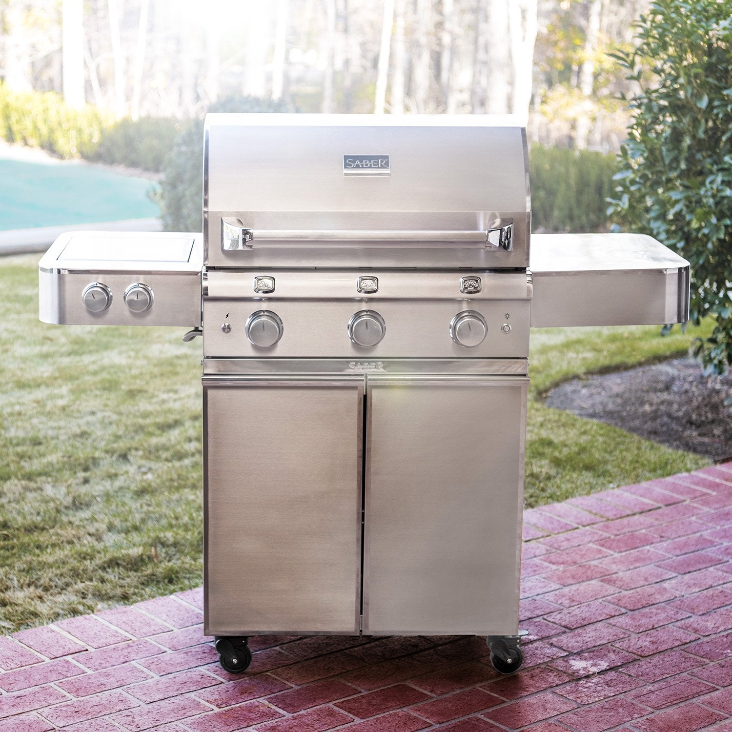 Elite Saber Grills 3-Burner R50SC1417 Grill, Stainless