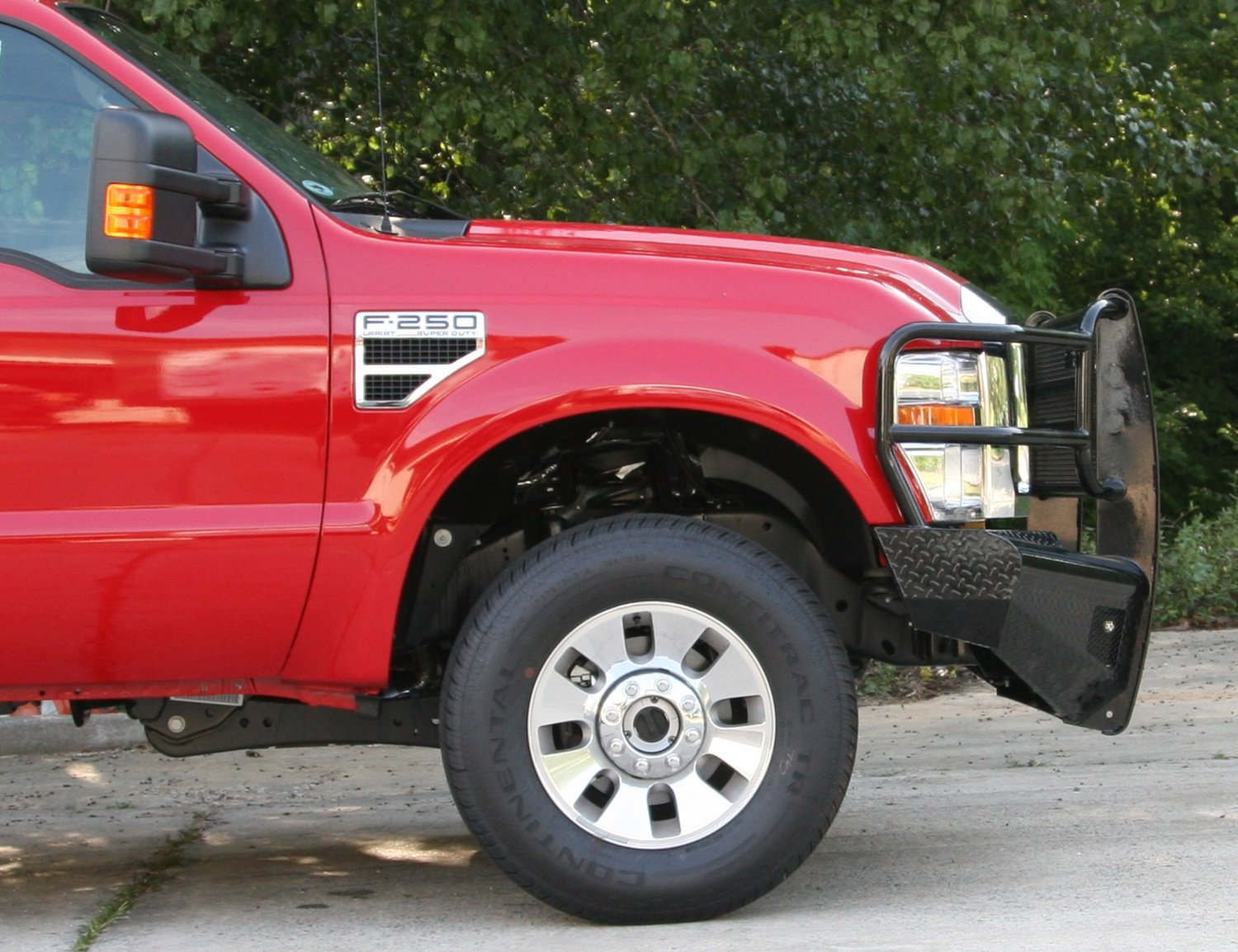 Black Steel Front Ranch Bumper Fab Fours FS08-S1960-1 2 Stage Black Powder Coated w/Full Grill Guard Incl. Light Cut-Outs