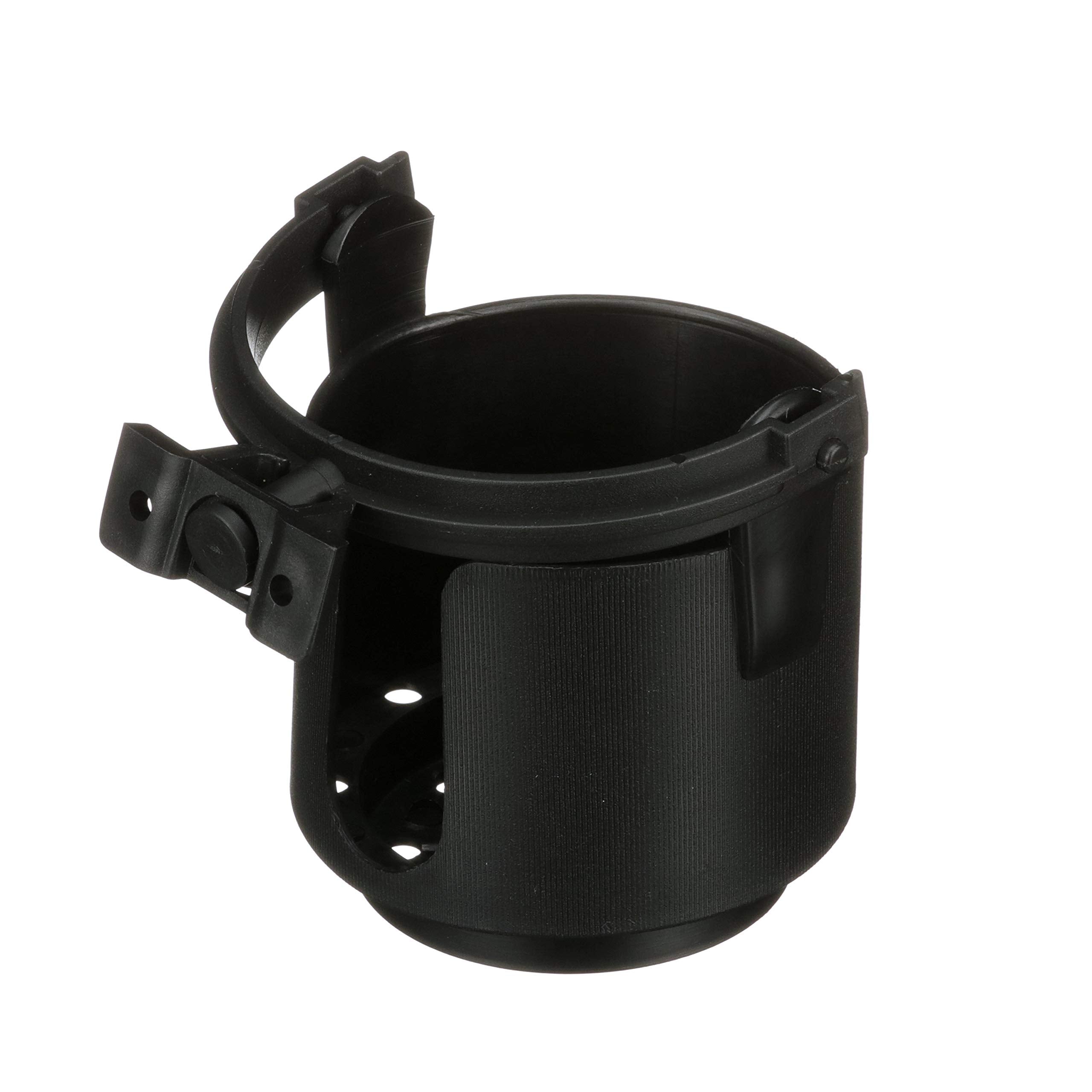 Molded Plastic Gimballed Drink Holder Attwood 11635-4 — Self-Leveling, Mug Handle Slot, Plastic, 4 in. H x 4 3/8-In. W, Black