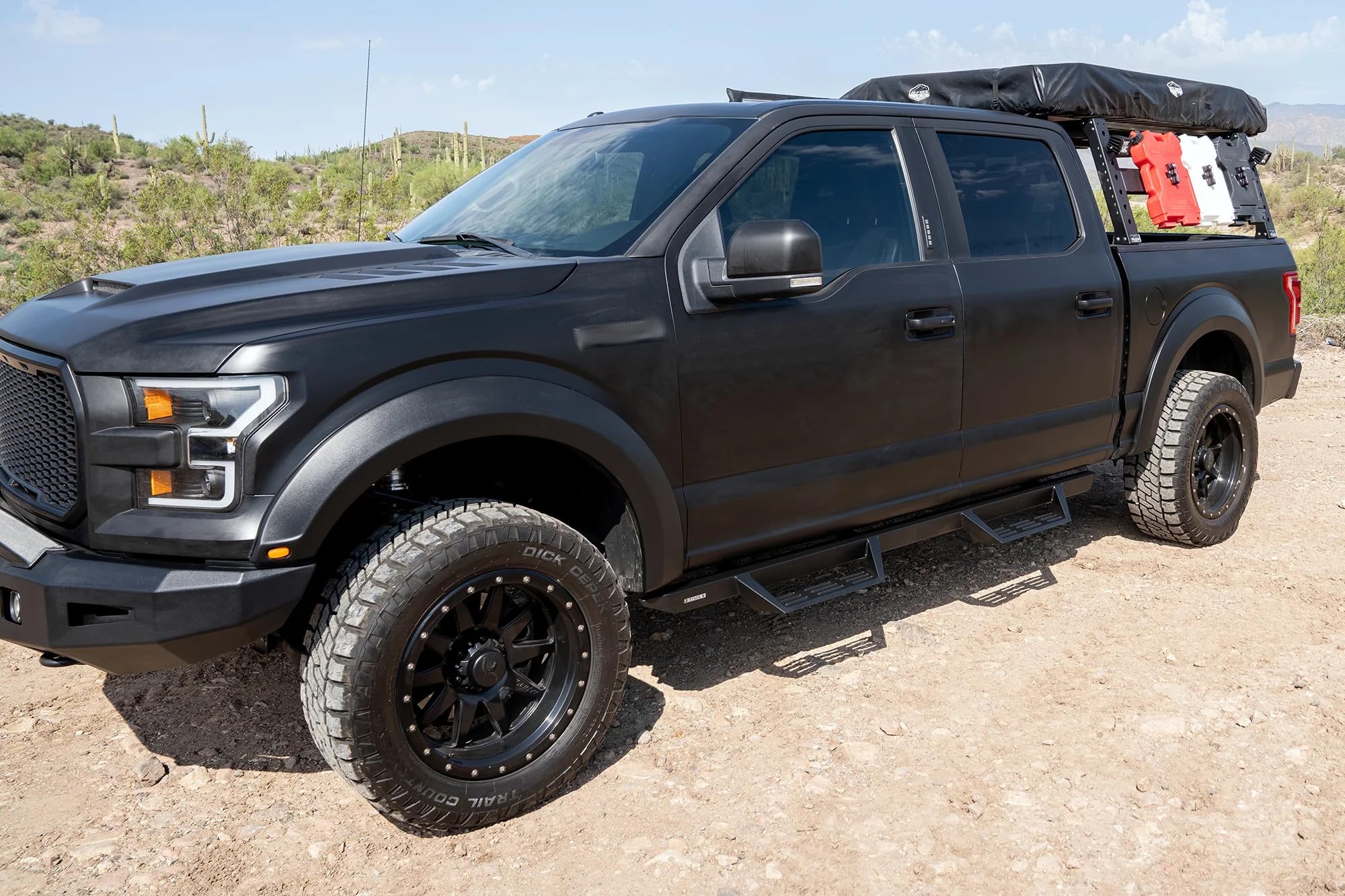 Black Magnum RT Gen 2 Drop Steps Running Boards Compatible with 2016-2024 1500 Classic Quad Cab