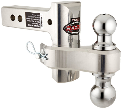 Trimax 4" TRZ4ALRP Aluminum Drop Hitch-Dual Ball Included Pin & Clip