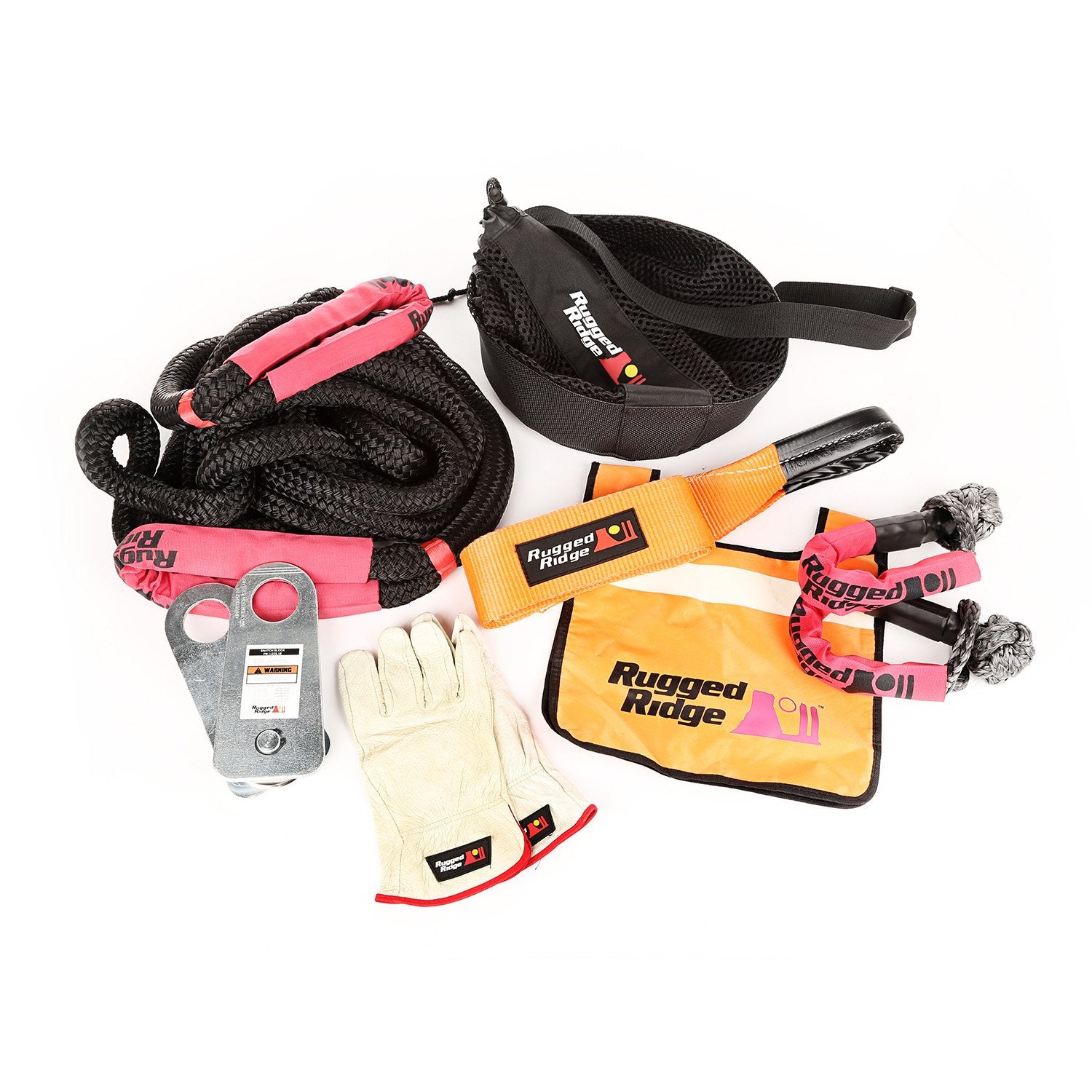 Premium Recovery Kit Rugged Ridge 15104.29, Mesh Bag