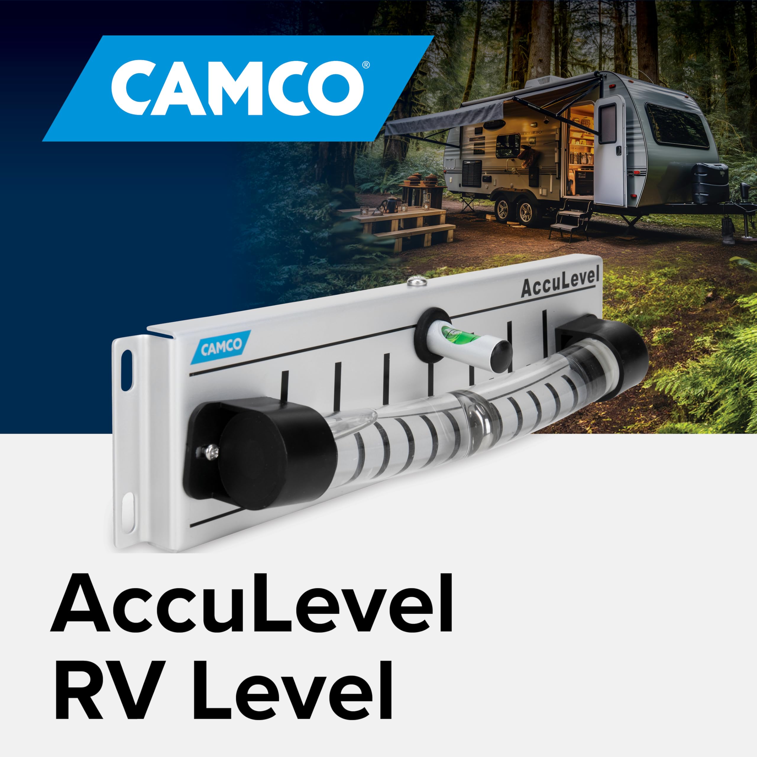 Camco AccuLevel Camper/RV - Features Front to Back and Side to Side RV Leveling - Easy to Install (25563)