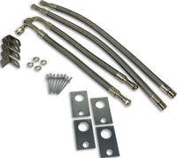 16-19.5 Inch TireMinder Braided Steel Valve Extender Kit for Dually Wheels, Rim Mounted, 4 Pack