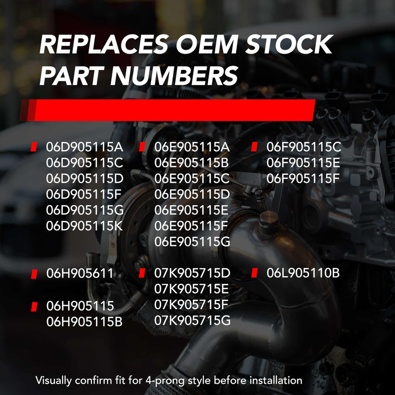 MS100208 APR Ignition Coil (Red) - for Select VW Group PQ35, PQ45 Models (Volkswagen, Audi, Lamborghini and Porsche) 2004 and Newer - Direct Replacement for OEM Stock Parts - 1 Pack