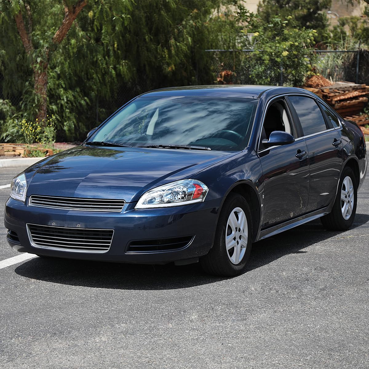 Chrome Headlights SPEC-D TUNING w/Switchback LED Signals Compatible with 2006-2013 Chevy Impala, Left + Right Pair Headlamps Assembly