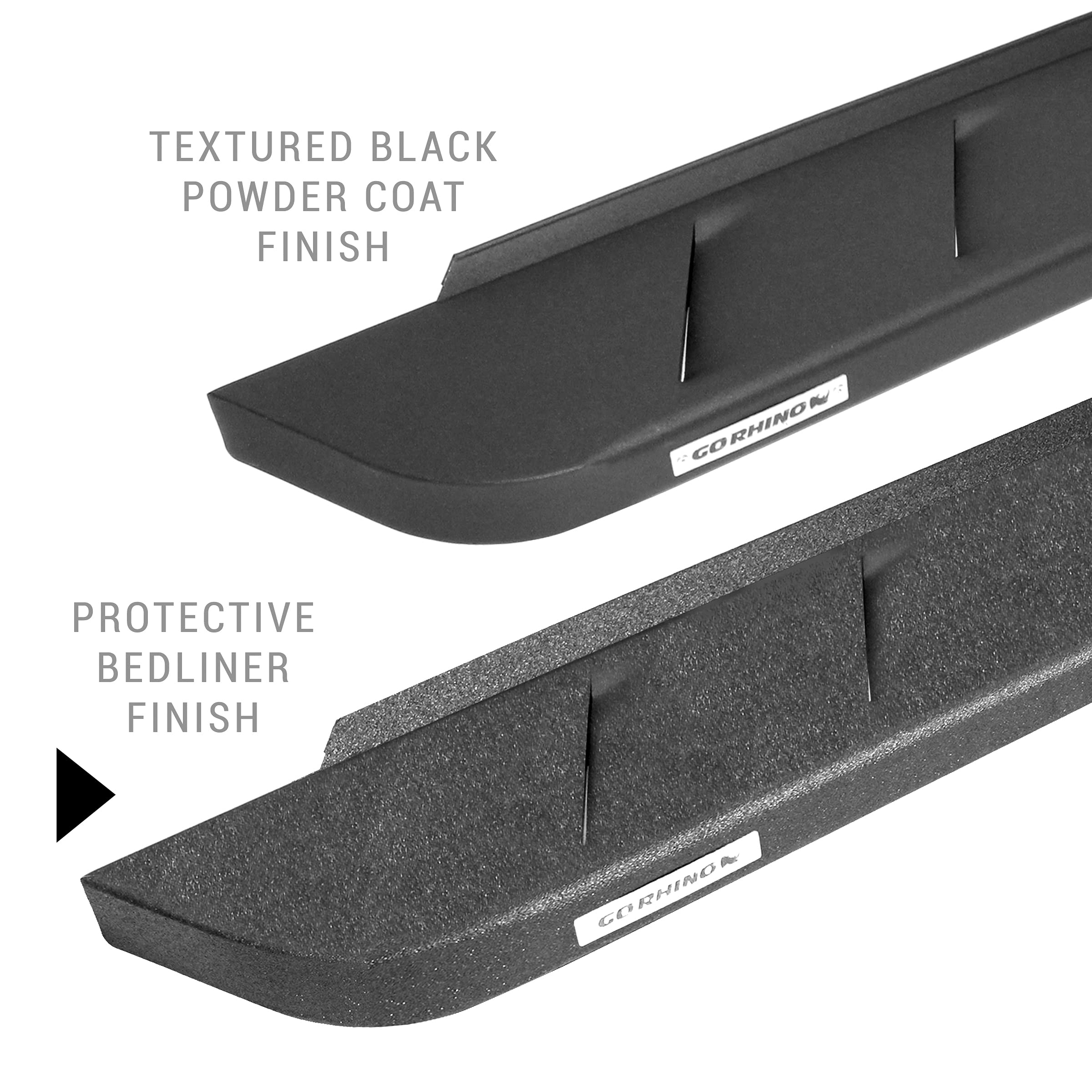 RB10 Go Rhino Running Board & Brackets Kit | Galvanized Steel, Protective Bedliner Coating | 63412973T | Fits 2021-2025 Ford Bronco 4-Door (Excludes Bronco Sport)