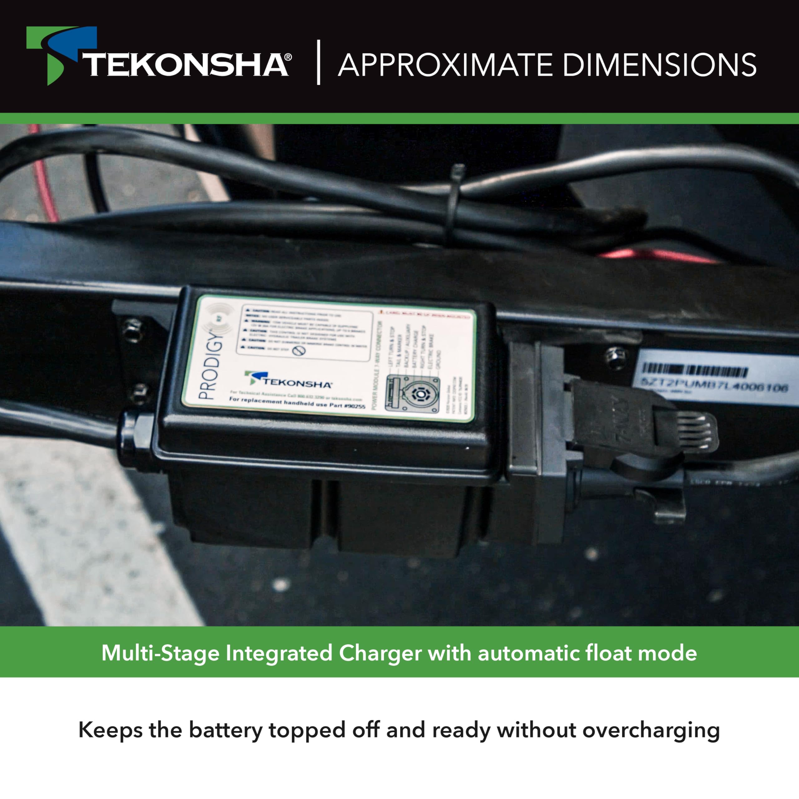 Shur-Set III Tekonsha 50-85-313 Breakaway System with LED Test Meter, Battery, Breakaway Switch and Charger - Black